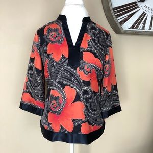 💕HP💕 Ann Taylor Blue & Orange Blouse